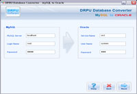 Screenshot of Database Converter for MySQL to Oracle