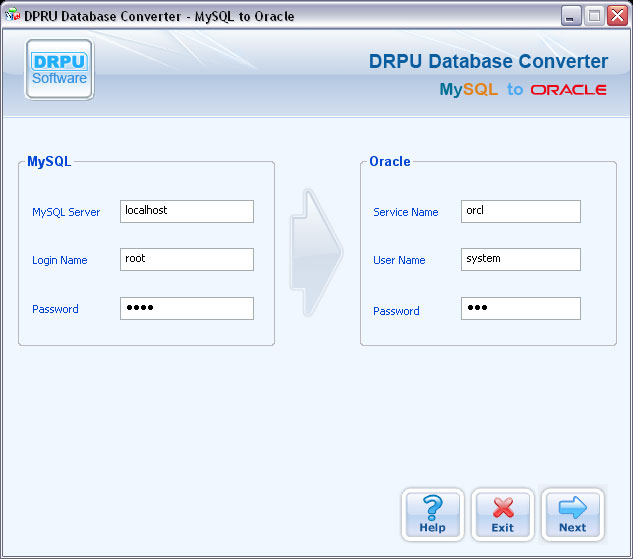 Database Converter for MySQL to Oracle Screenshot
