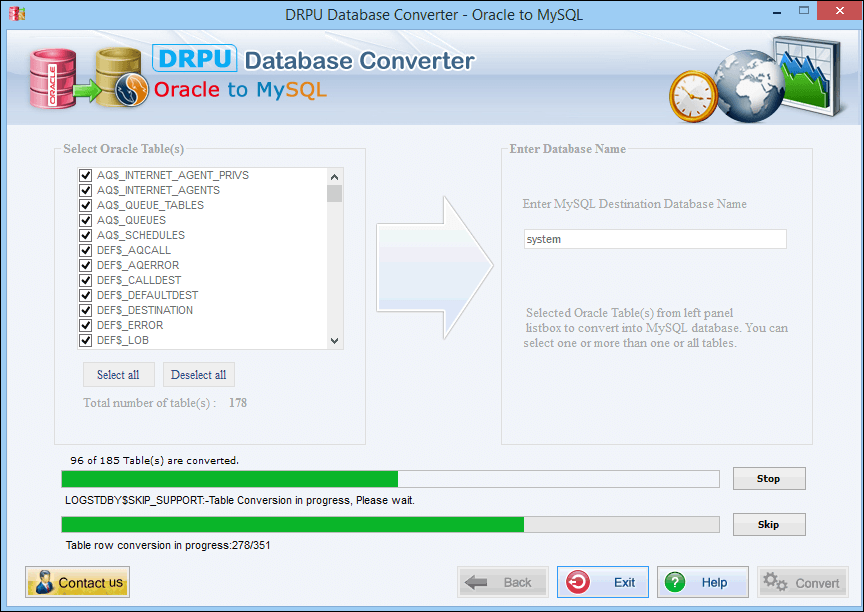 Database Converter For MS SQL To MySQL